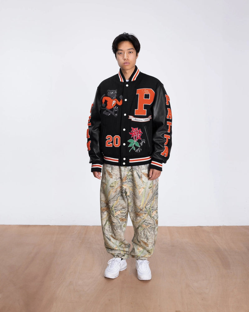 Patta 20th Anniversary Varsity Jacket (Black) - Patta