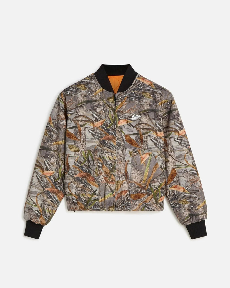 Patta Nature Print Reversible Canvas Bomber Jacket (Nature Print) - Patta
