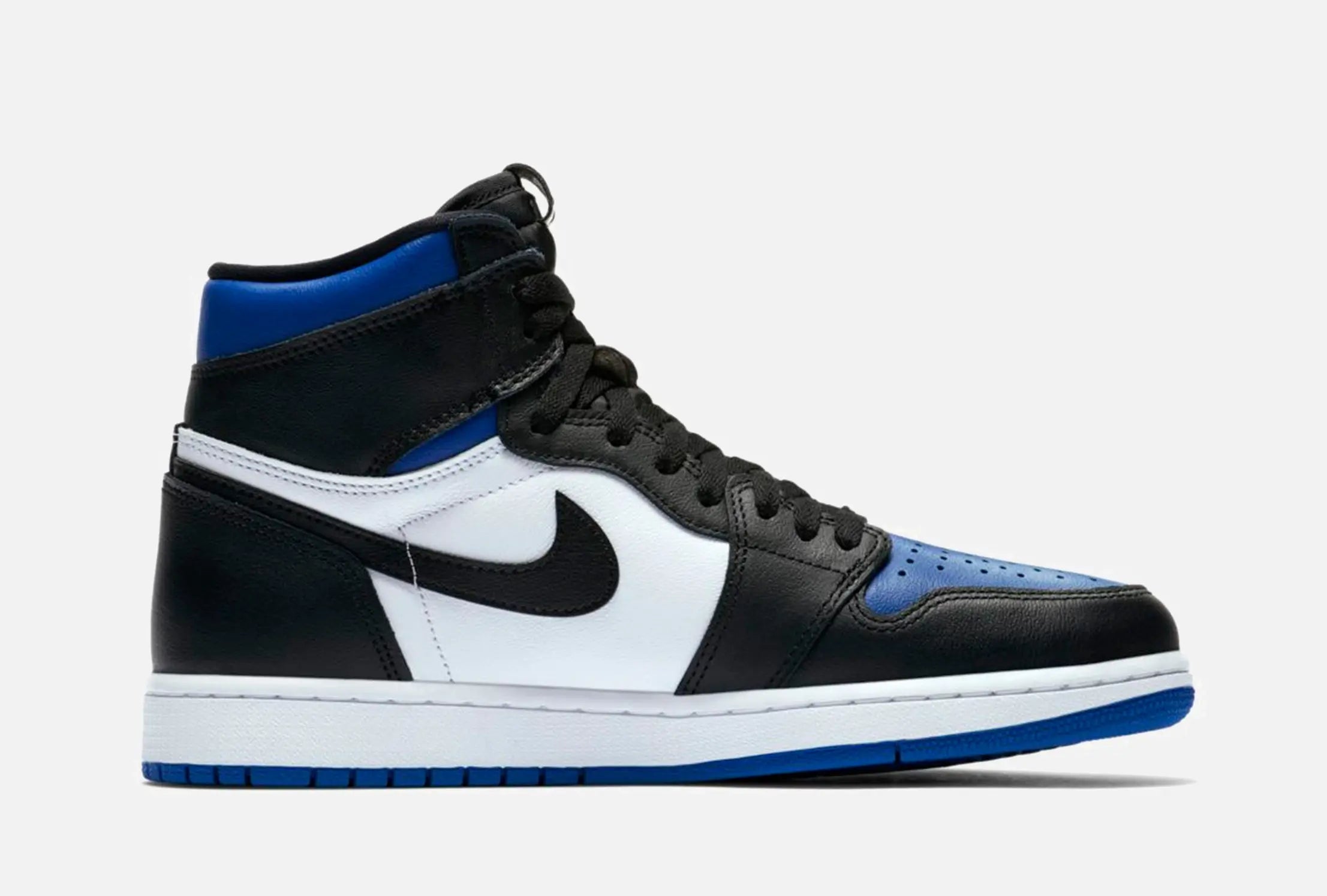 Air Jordan 1 Retro High OG (Black/Black-White-Game Royal) - Patta