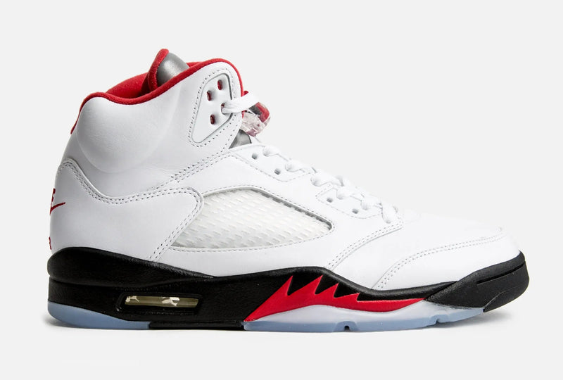 Air Jordan 5 Retro (True White/Fire Red-Black) - Patta