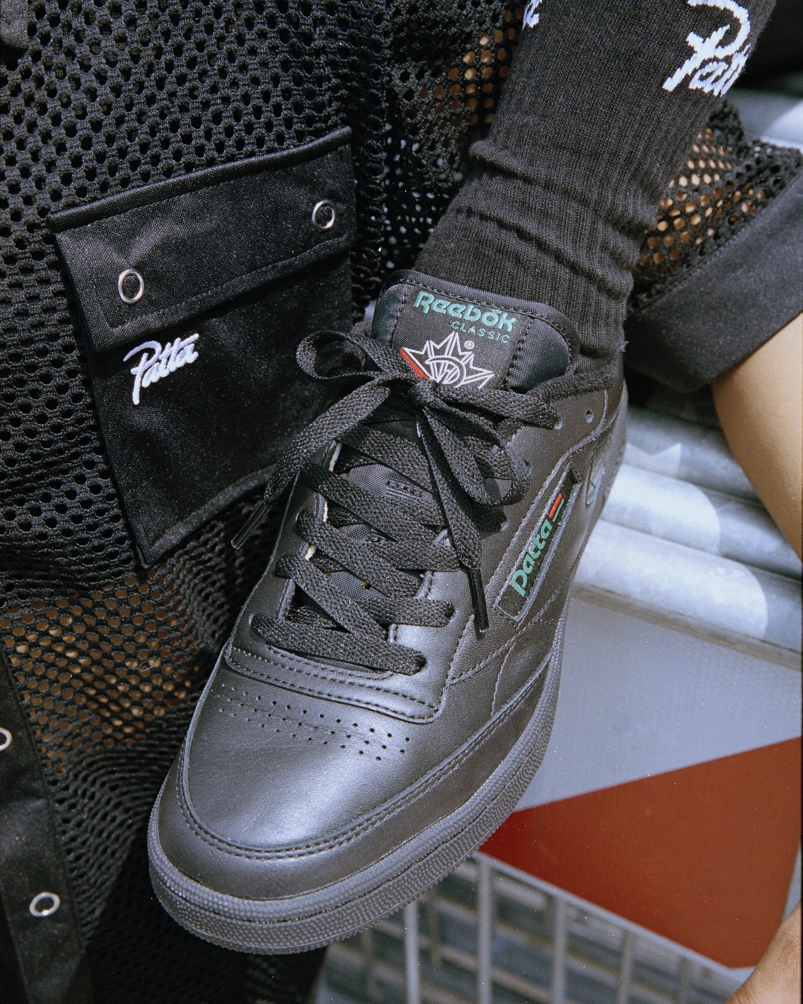 Patta X Reebok Club C Black Editorial - Patta