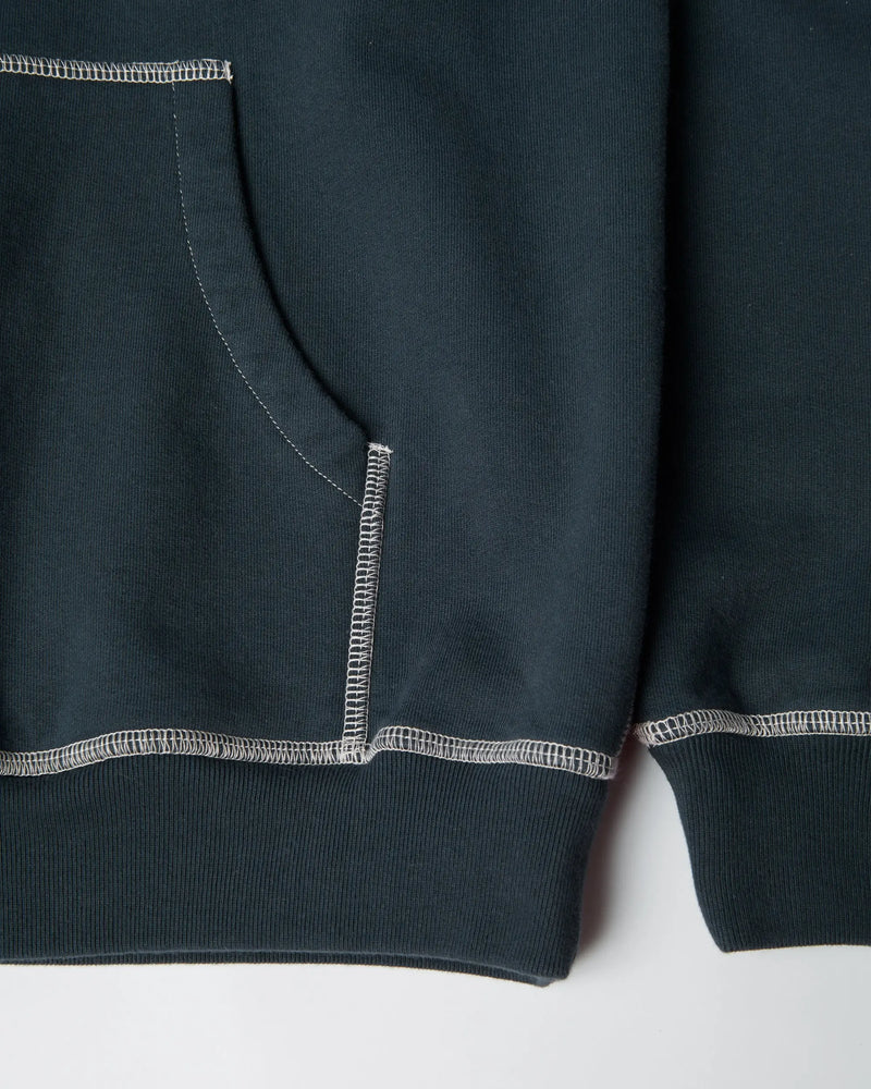 byParra Circled Script Logo Hooded Sweatshirt (Dark Blue) ByParra