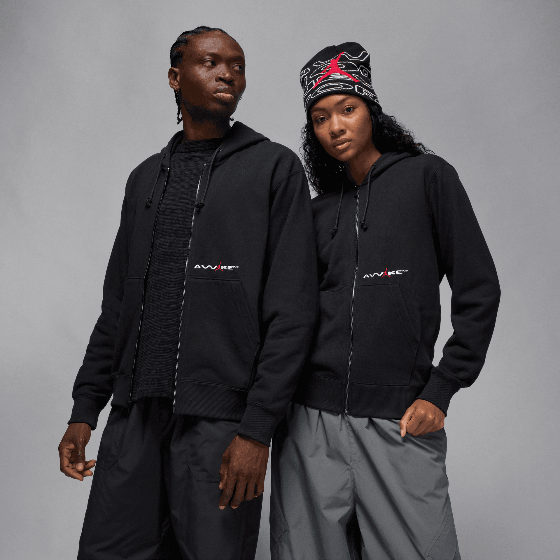 Jordan x Awake NY Full-Zip Fleece Hoodie (Black/University Red)
