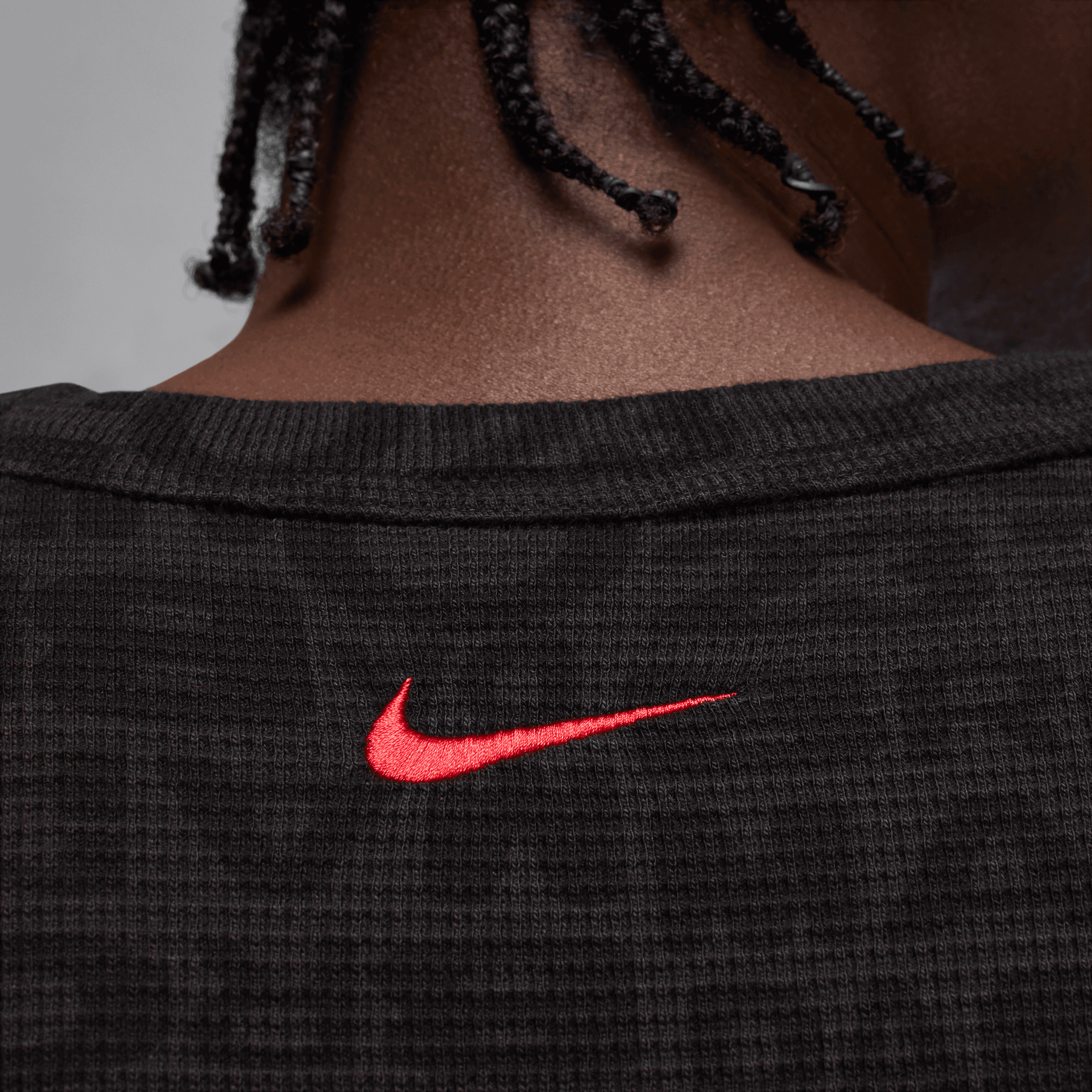 Jordan x Awake NY Thermal Shirt (Black/Black/White/University Red)