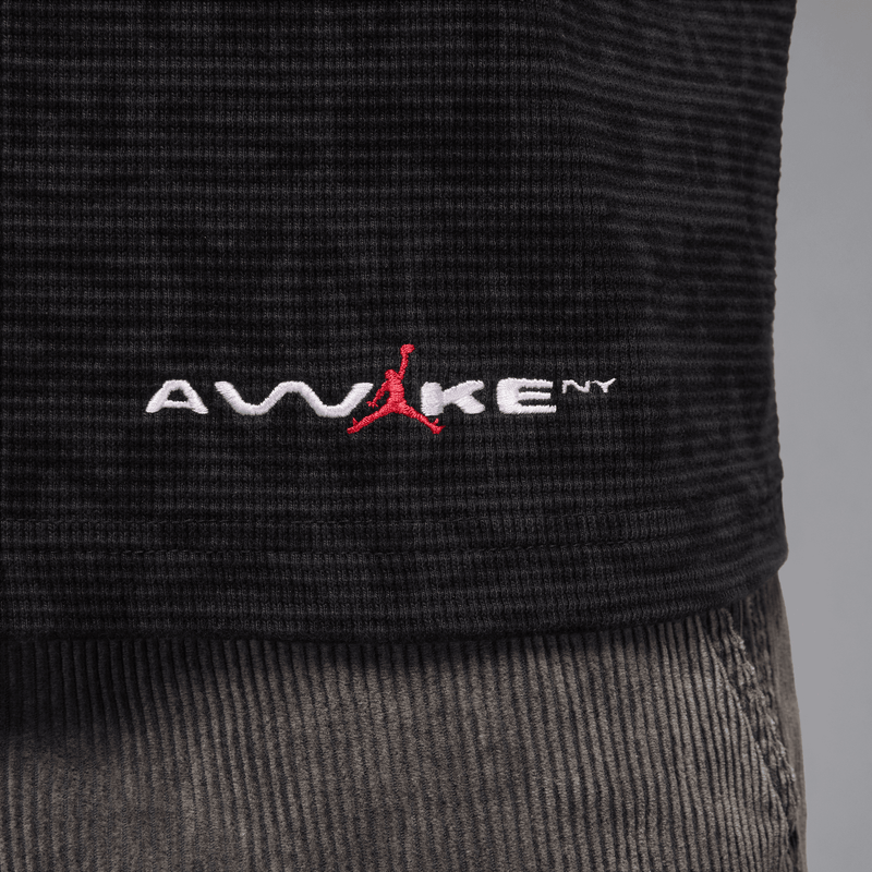 Jordan x Awake NY Thermal Shirt (Black/Black/White/University Red)
