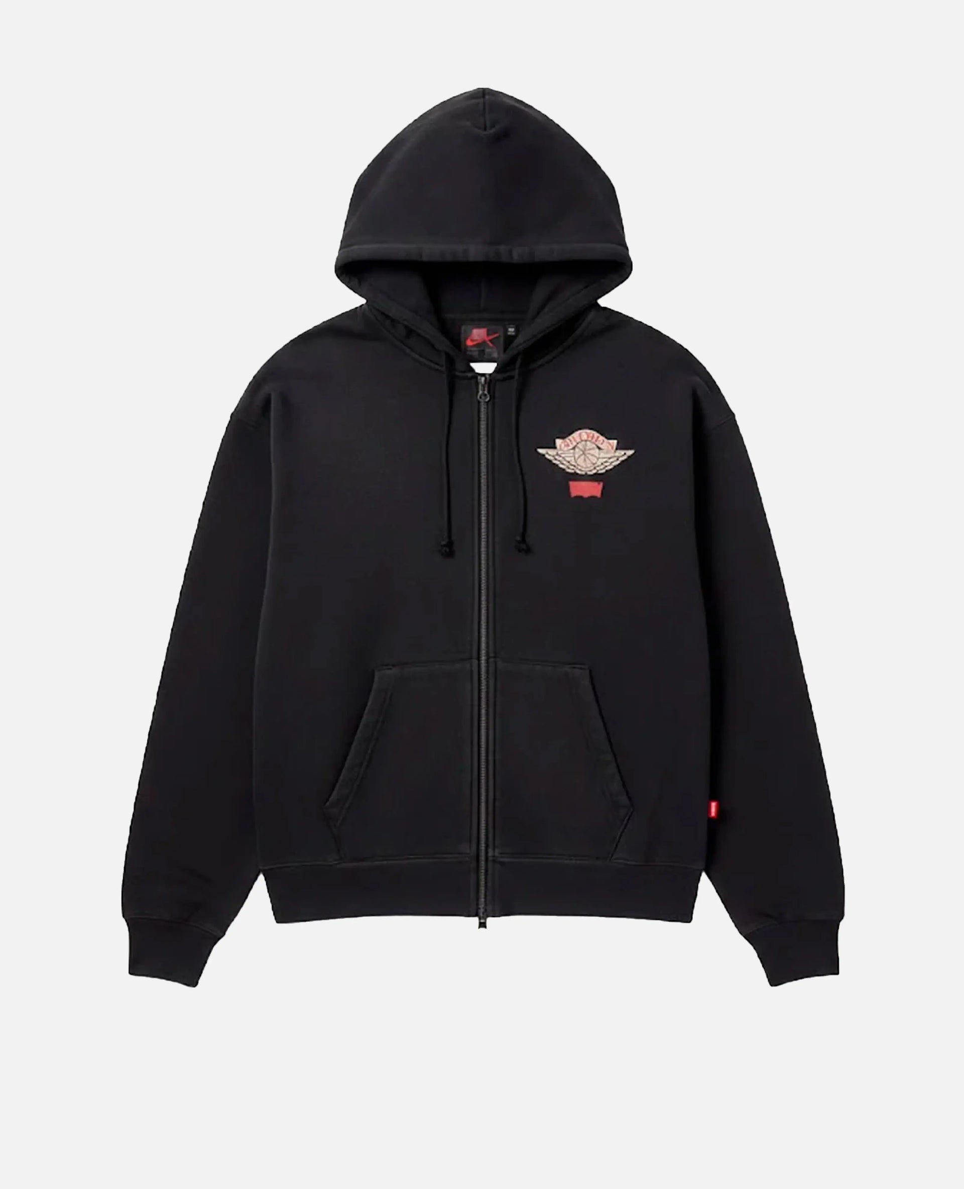 Jordan x Levi's ® Zip Hoodie ''Black'' (Black/Pale Ivory/Gym Red) Jordan