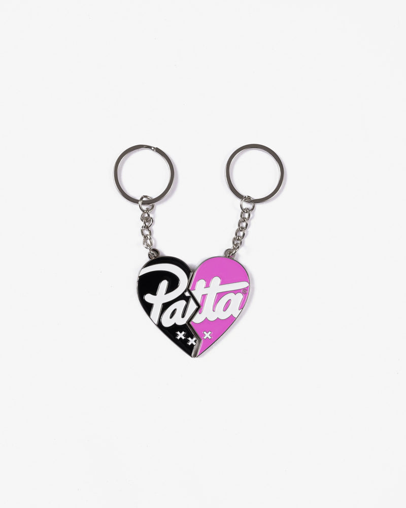 Patta Heart Keychain (Black/Pink) Patta