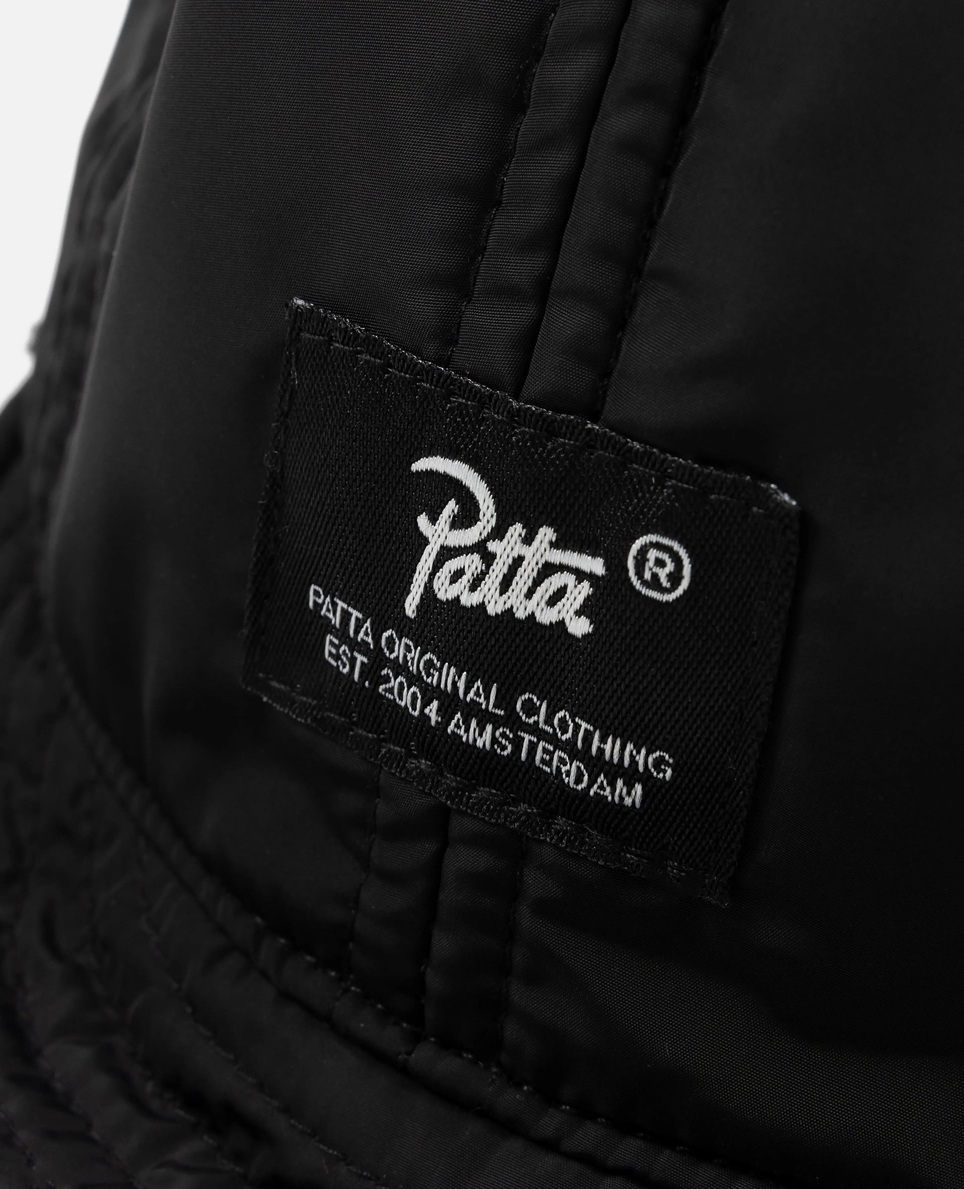 Patta Reversible Flap Cap (Black/Black) Patta