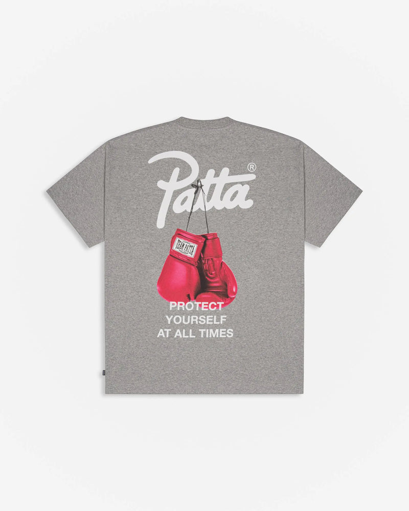 Patta Protect Yourself T-Shirt (Melange Grey) Patta