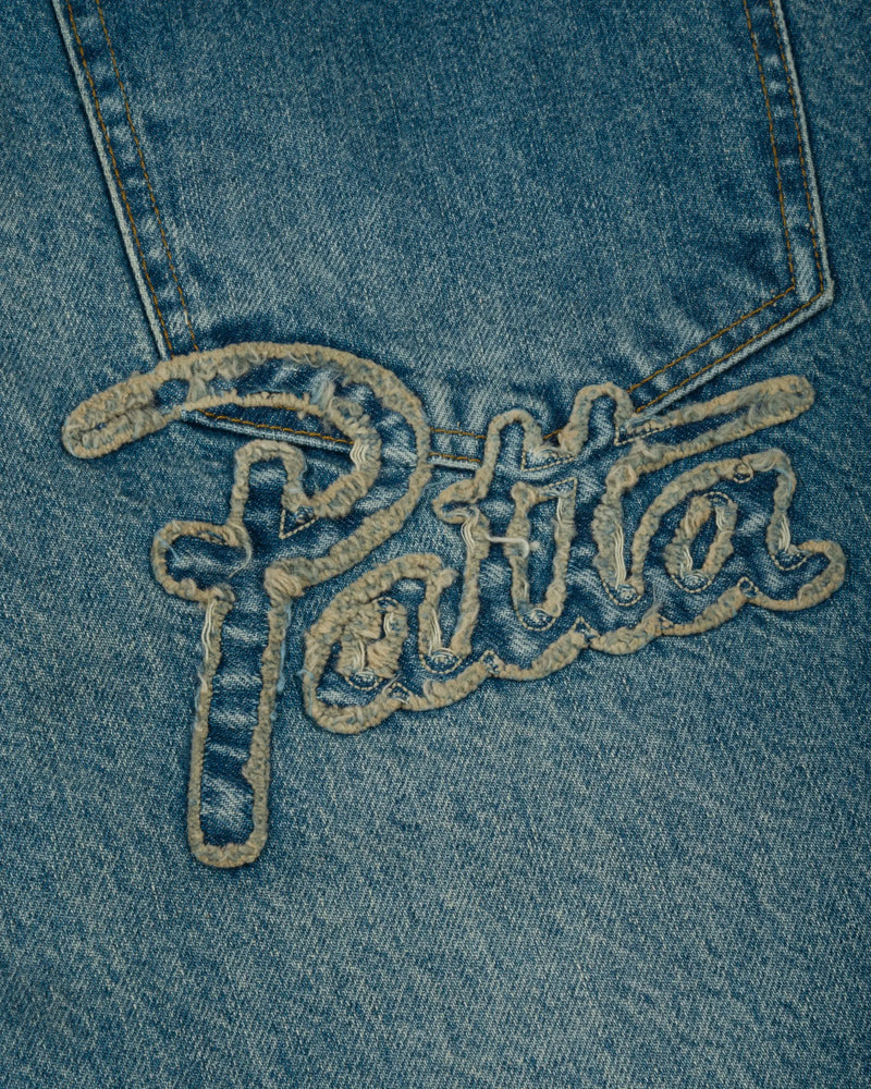 Patta Dirty Whiskers Denim Pants (Sandwashed Light Blue Denim) Patta