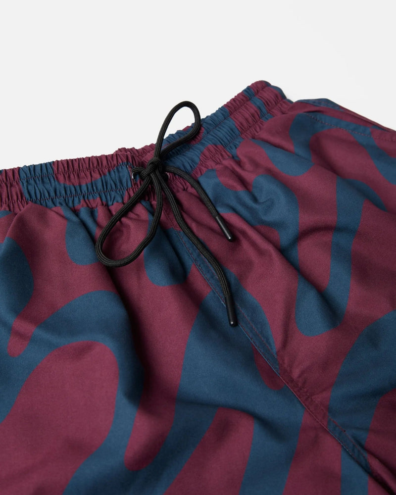 ByParra Splashed Swim Shorts (Burgundy) - Patta