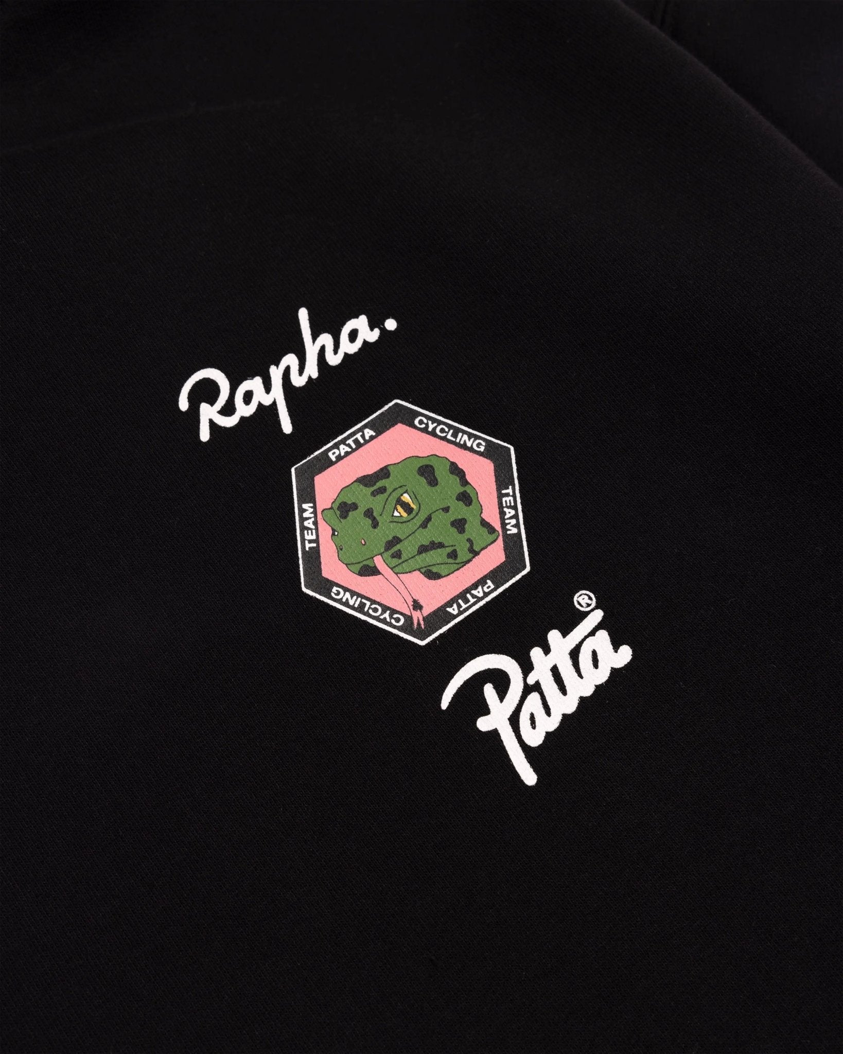 Patta Cycling Team x Rapha Hooded Sweater (Black) - Patta
